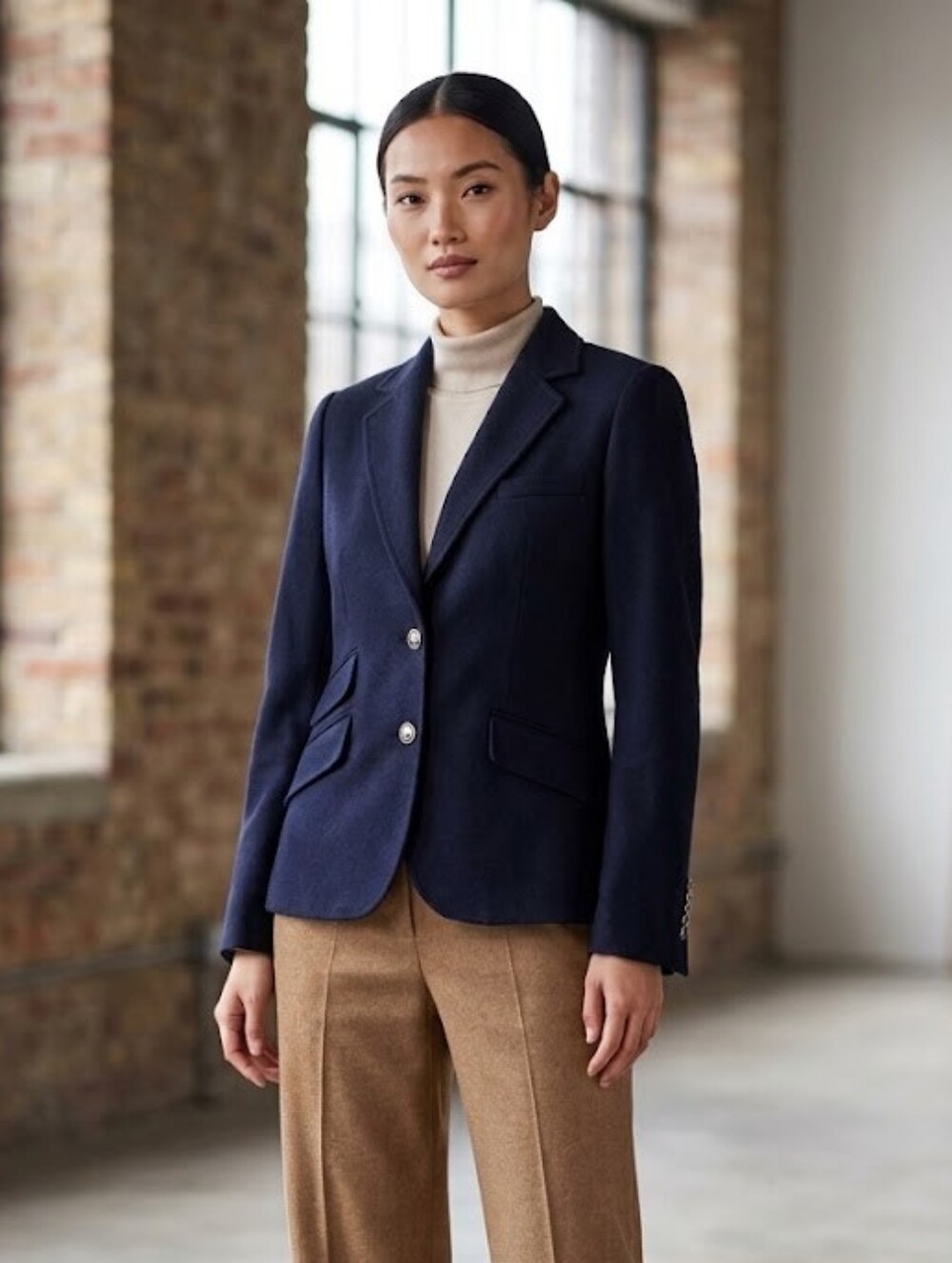 Sacoor Brothers 100% Wool Navy Tailored British Heritage  Preppy Blazer Jacket 6